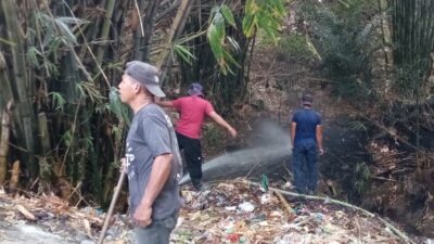 Petugas Damkar Berhasil Jinakkan Kebakaran Kebun Bambu di Pamboqborang