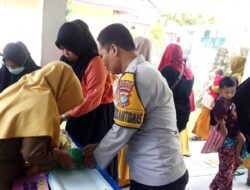 Bhabinkamtibmas Baruga Dhua Dampingi Kegiatan Posyandu Salama