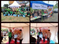 Kapolres Metro Depok Bagikan Oli Gratis dan Sembako untuk Ojol Sabuk Kamtibmas