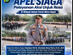Kapolres Metro Depok Pimpin Apel Siaga Jelang Aksi Unjuk Rasa