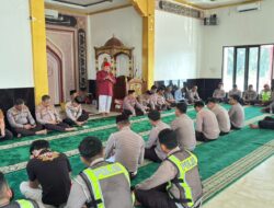 Wakapolres Mamuju Tengah Pimpin Binrohtal, Personel Diajak Perkuat Iman