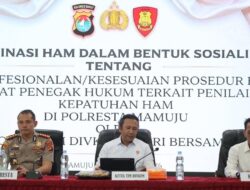 Karo Bankum Divkum Polri Berikan Desiminasi HAM Dalam Mendukung Tupoksi Kepolisian Di Polresta Mamuju