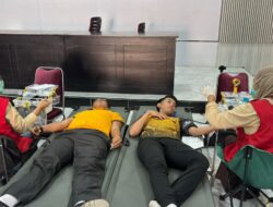Polres Mateng Gelar Donor Darah Sambut HUT Lalu Lintas ke-71, Wakapolres Pimpin Langsung