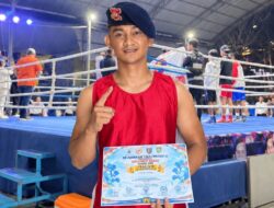 Bharada Hamzah Juara 1 Tinju Kelas 63 Kg, Harumkan Nama Brimob Polda Sulbar